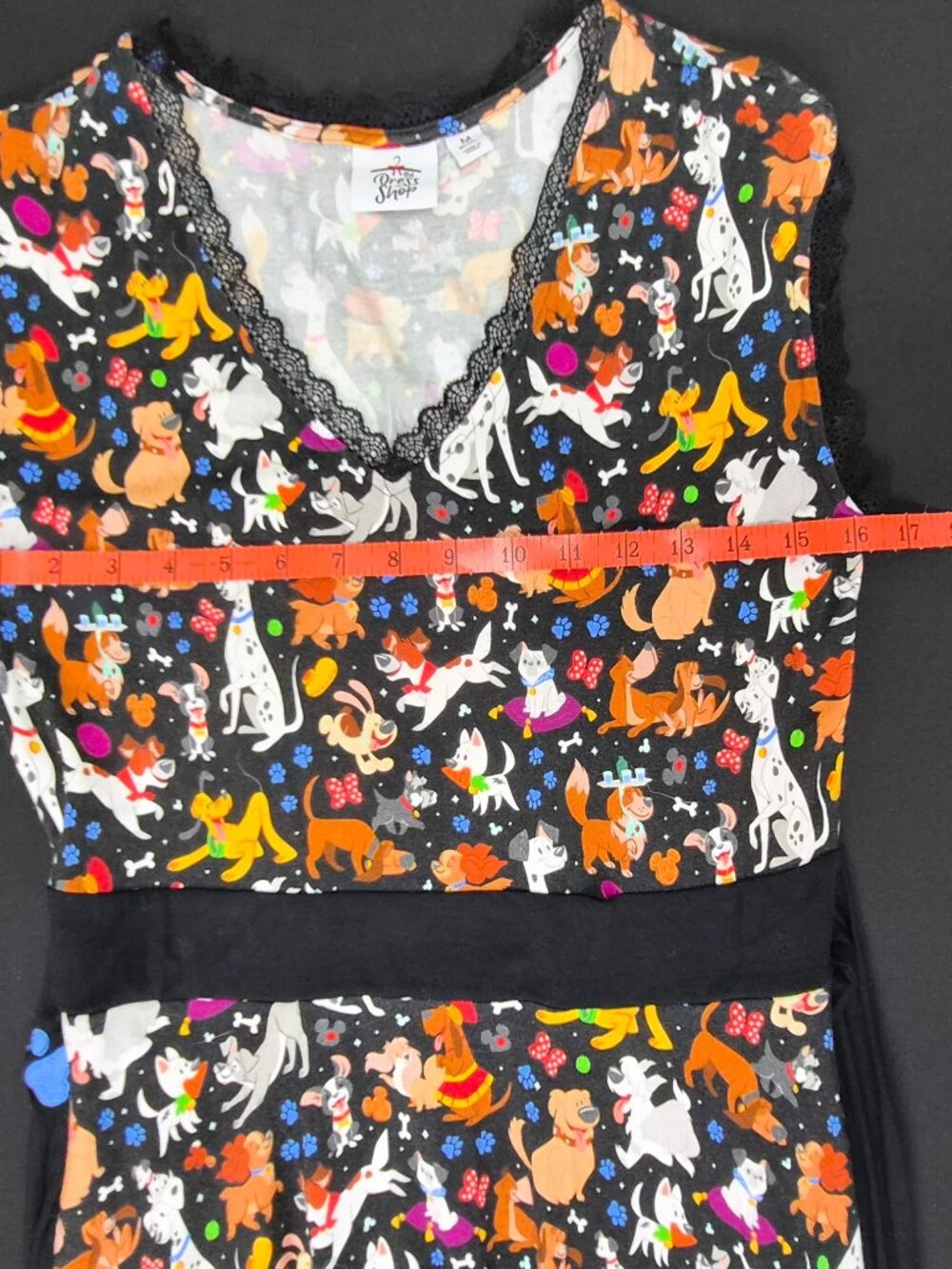 Disney the Dress Shop midi dress with Disney dogs print sleeveless EUC Medium - Picture 10 of 12